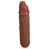 Real Rock Double Gode U Shape 12 x 3cm Marron
